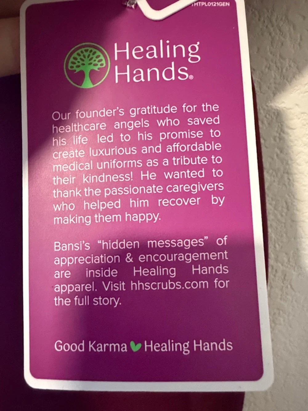 Women's Scrub Pants Healing Hands Yoga Knit Waistband Purple Label Medical Nurse - Picture 3 of 9